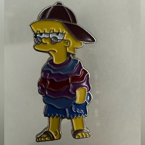 Colorful Lisa Cartoon Character Enamel Pin - Picture 1 of 2